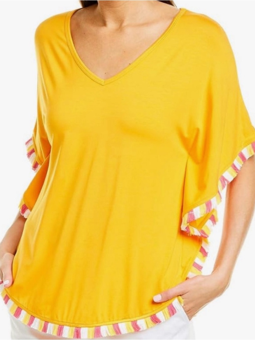 Trina Turk Delfino Vacation & Resort Fringe Hem Top